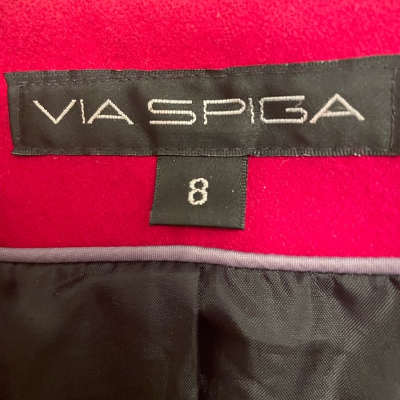 Stunning Red Pea Coat. Via Spiga. Perfect condition. Size 8. - Picture 3 of 7
